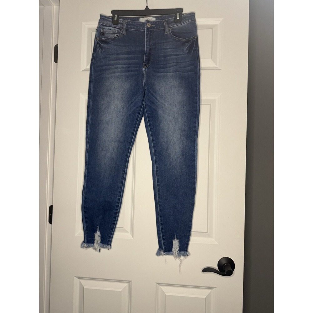 Kancan Skinny Fray Hem Denim Jeans 13/30 Style Kc7329m